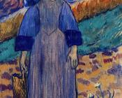 保罗 高更 : Young Breton by the Sea